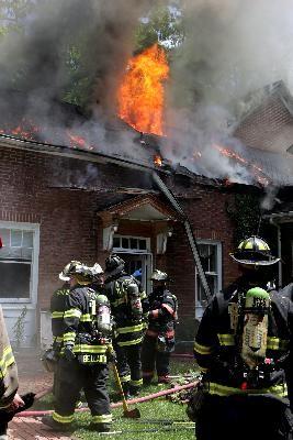 BHFD and MKFD FF's operating at Chesnut Ridge Road Fire. (Spring 09)